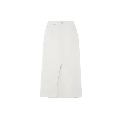 Рамка SS24 Denim Long Skirt Women's Ecru