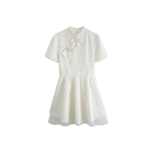 Peiyue Hanbok Женские Короткие Платья с Рукавами