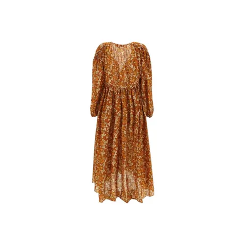 Zimmermann Коричневый Женские Длинные Платья с Рукавами