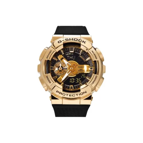 CASIO Кварцевый механизм Мужской Full Metal Коллекция Disk Watch 51,9мм*48,8мм Золото