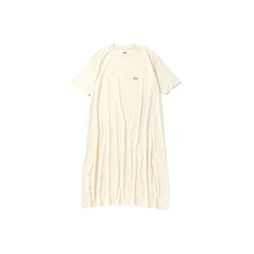 Lee Короткий рукав Платье Женское Белое