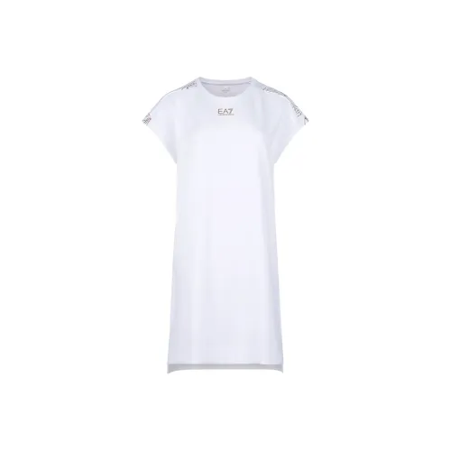 EMPORIO ARMANI EA7 Короткий рукав Платье Женское Белое