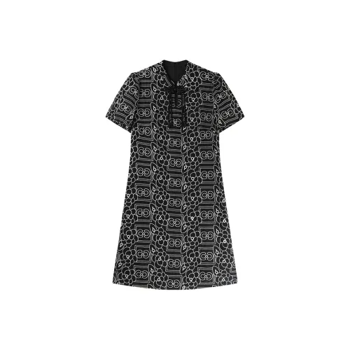 LOUISY AO Короткий рукав Платье Женское Черное