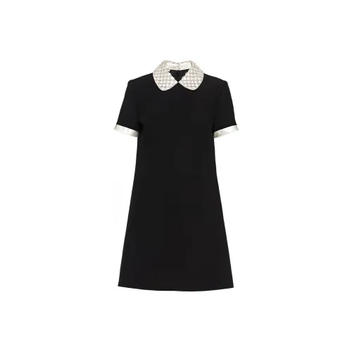 MIU MIU Black Женские Короткие Платья с Рукавами