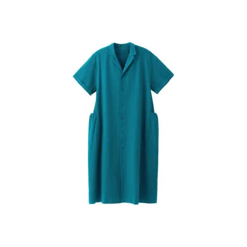 MUJI Короткий рукав платье женское