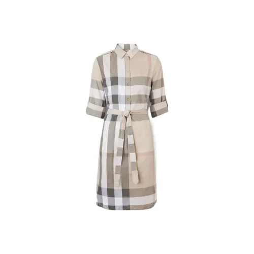Burberry Свет Камень Женские Длинные Платья с Рукавами
