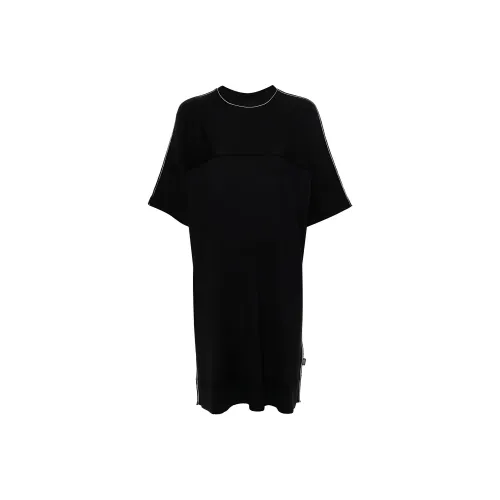 MM6 Maison Margiela совместное брендирование SS24 Короткое платье с короткими рукавами Женское Черное