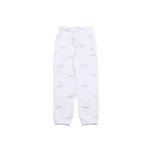 Jordan Brooklyn Fleece Вязаные Тренировочные Брюки Женские Белые