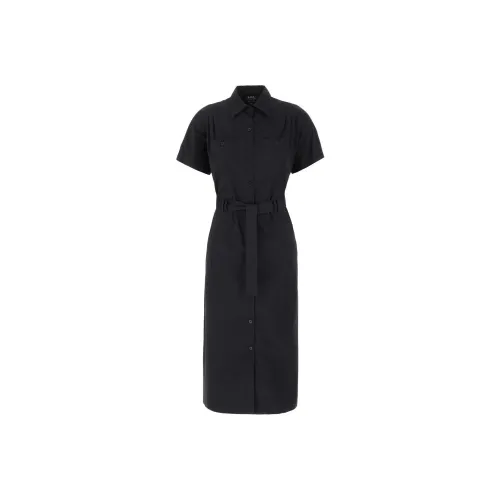 A.P.C Короткий рукав Платье Женское Черное