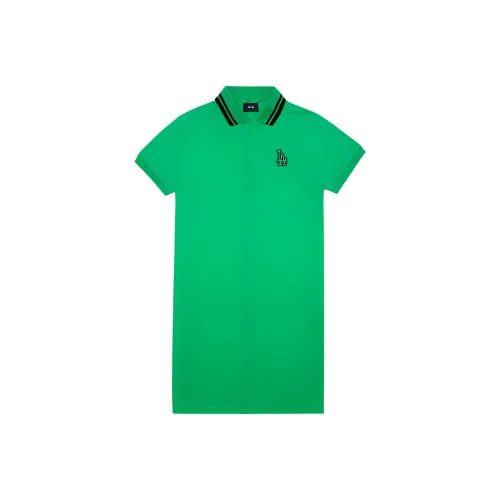 MLB Зеленые Женские Платья с Коротким Рукавом