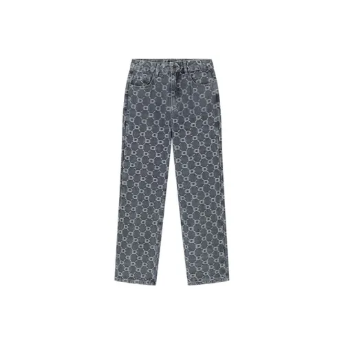 DKNY FW22 Прямой крой Брюки Джинсы Женские Серые