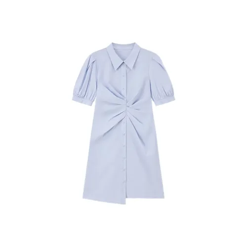 Pit Короткий рукав Платье Женское Синий