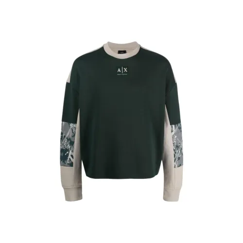 ARMANI EXCHANGEAE SS23 Свитшот Мужской Оливково-зеленый