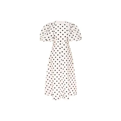Zimmermann Крем Женские Короткие Платья с Рукавами