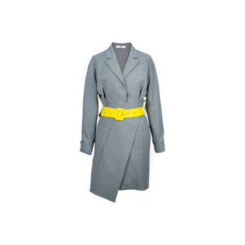 Женские длинные платья с рукавами, цвет серый