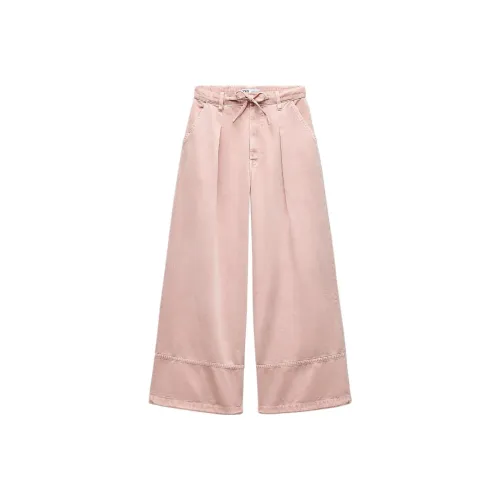 ZARA Trf Розовые Женские Повседневные Брюки