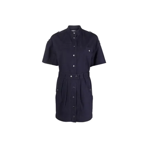 ISABEL MARANT Blue Женские Короткие Платья с Рукавами