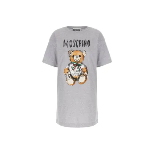 MOSCHINO Короткий рукав Платье Женское Серое