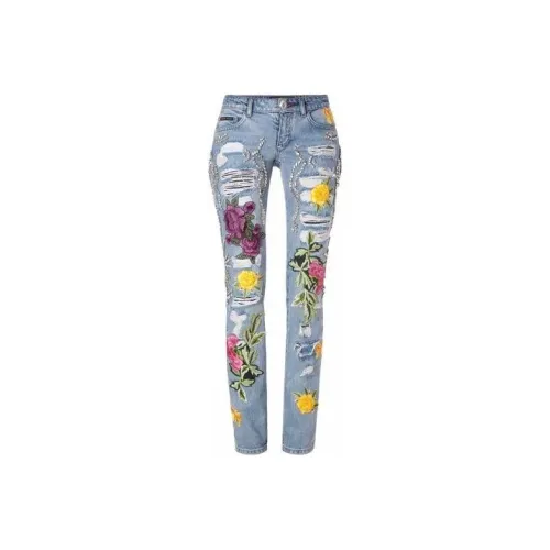 PHILIPP PLEIN Синие Женские Джинсы
