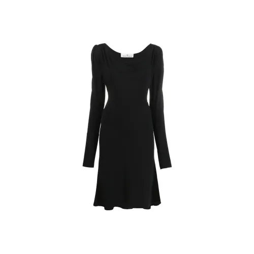 Vivienne Westwood Black Женские Длинные Рукава Платья