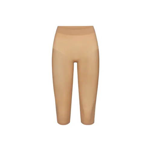 SKIMS Повседневный Sculpt MID Обхват талии Capri Леггинсы Женские Охра Охра