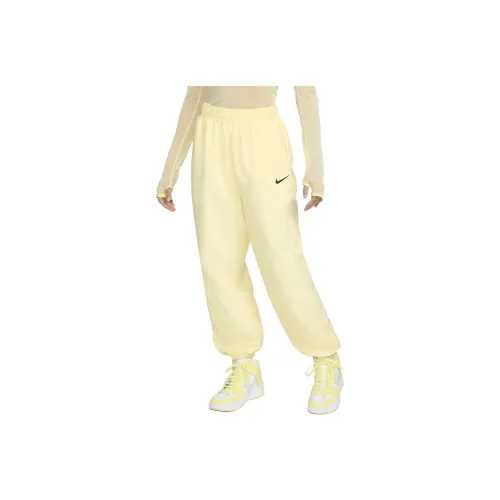 NIKE Неоново-желтые Женские Вязаные Тренировочные Брюки