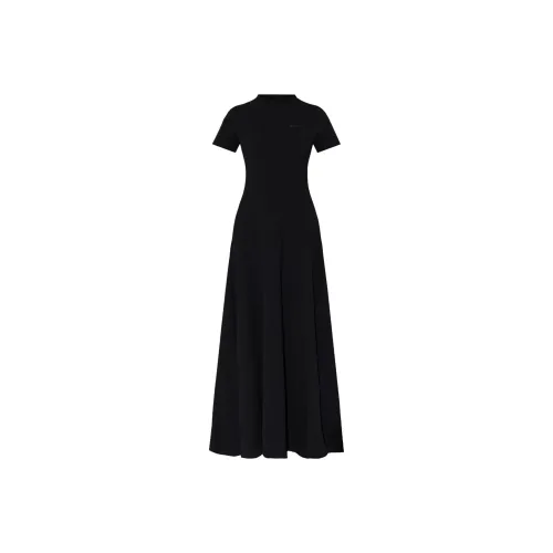 Vetements FW24 Короткое платье с короткими рукавами женское черное