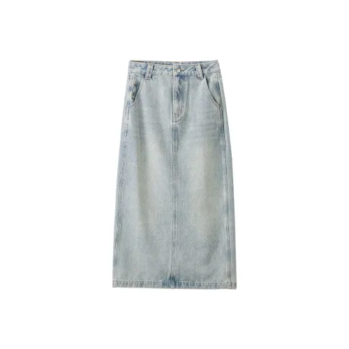 XIANGYING Деним Длинная Юбка Женская Синяя