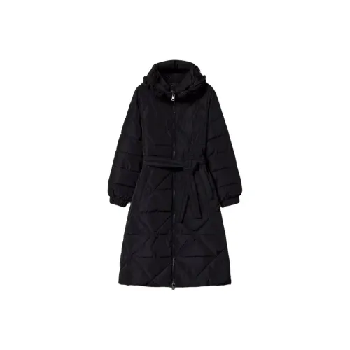 TWINSET Milano Хлопковый пуховик женский черный