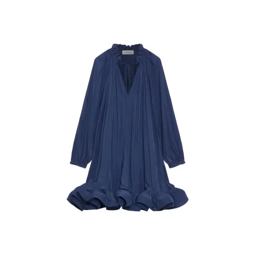 Lanvin Blue Женские Длинные Рукава Платья