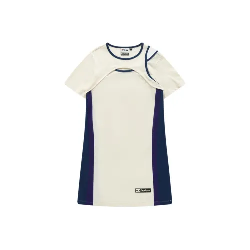 FILA FUSION x FACETASM Короткий рукав Платье Женское Malta Белый