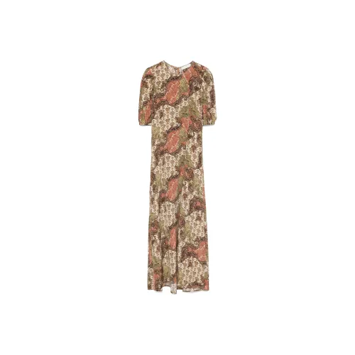 Ulla Johnson Многоцветные Женские Короткие Платья с Рукавами