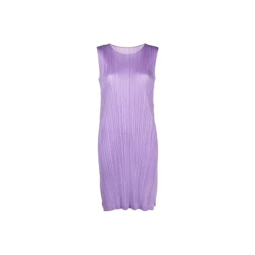 PLEATS PLEASE ISSEY MIYAKE SS23 Без рукавов Платье Женское Фиолетовое