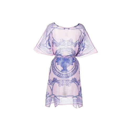 VERSACE Розовые Женские Платья с Коротким Рукавом