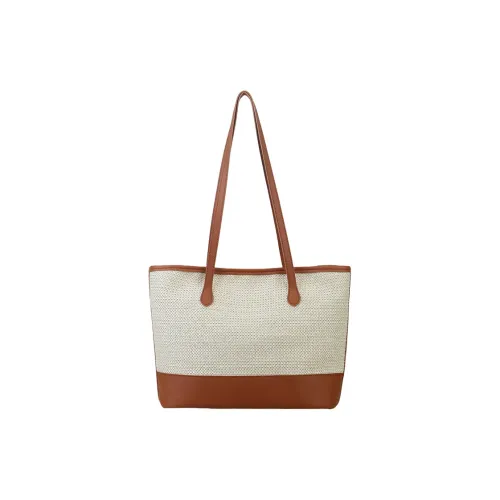 TOUTSEUL YOLO Плетеная сумка через плечо женская коричневая