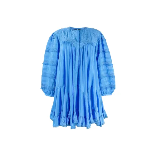ISABEL MARANT Blue Женские Длинные Платья с Рукавами