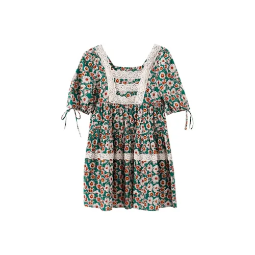 YUMOMO STAR Женские Платья с Коротким Рукавом