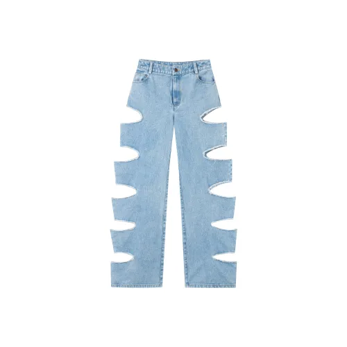 MASION WESTER FW22 Разорванные штаны Джинсы Женские Небесно-голубой