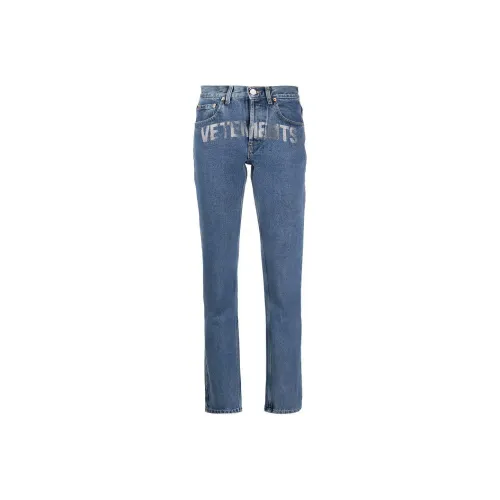 Vetements Синие Женские Джинсы