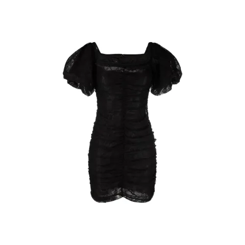 PINKO Черное Женское Короткое Платье с Рукавами