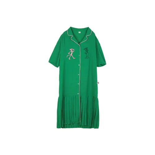 LALABOBO x PINK PANTHER Юбка-платье с оборками зеленый