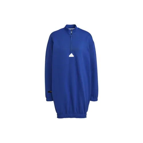 Adidas Blue Женские Длинные Рукава Платья