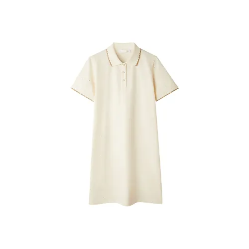 HLA Короткое платье с короткими рукавами женское