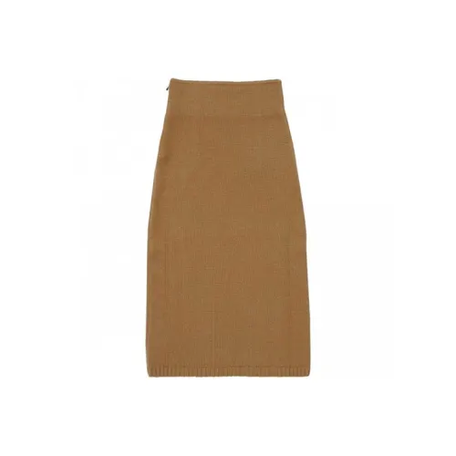 FENDI KNIT Длинная Юбка Женская Хаки