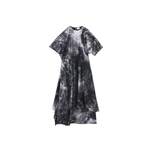 Alexander McQueen Black Женские Короткие Платья с Рукавами