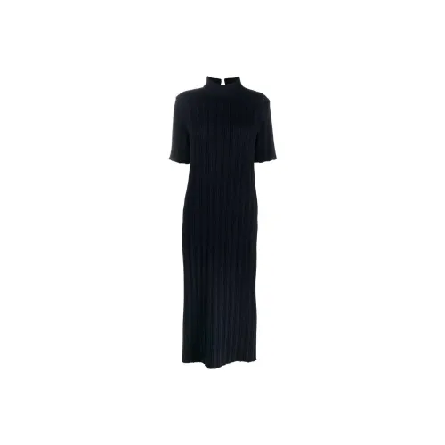 JIL SANDER Черное Женское Короткое Платье с Рукавами