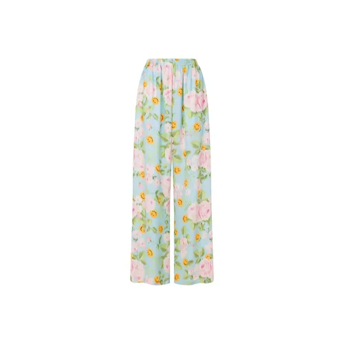 MOSCHINO Розовые/синие Женские Повседневные Брюки