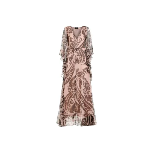 ETRO Многоцветные Женские Длинные Платья с Рукавами