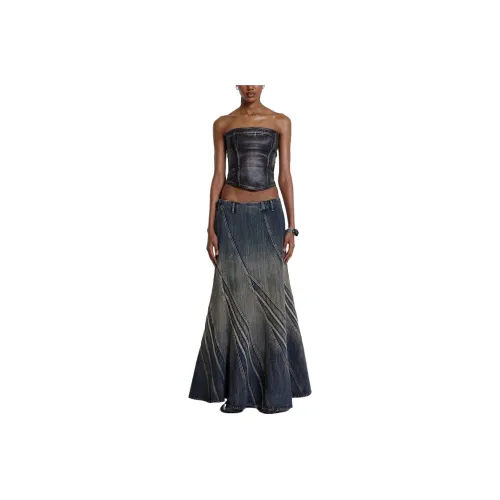 Jaded London FW23 Denim Long Skirt Women's Blue Джейдед Лондон FW23 Деним Длинная Юбка Женская Синяя