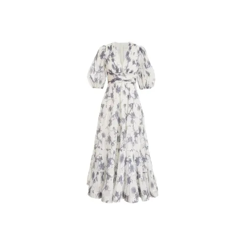 Zimmermann Темно-синий Женские Короткие Платья с Рукавами